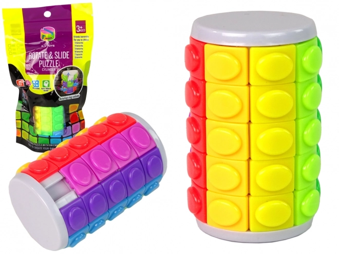 Colorful Rotating Cylinder Puzzle