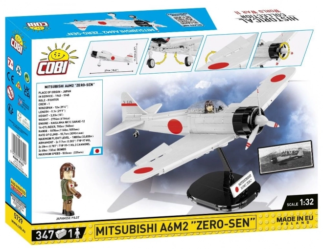 Building Blocks Mitsubishi A6M2 Zero Fighter