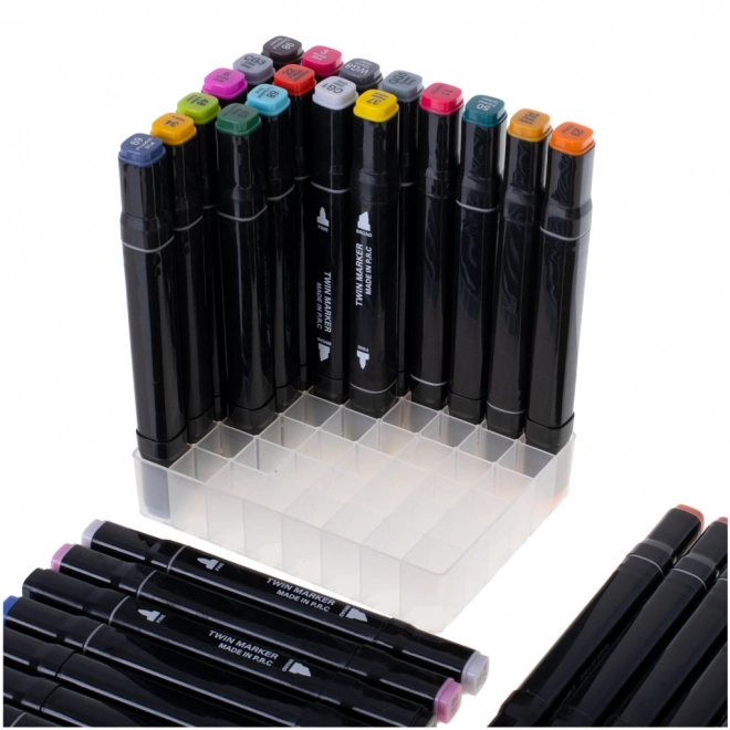 Dual-Tip Alcohol Markers Set with Stand