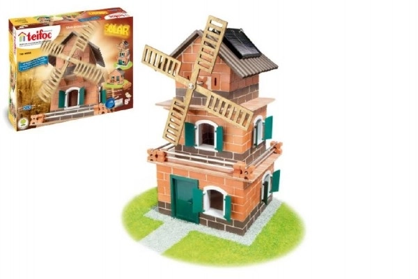 Teifoc Building Set with Solar-powered Windmill