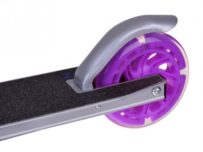 Foldable Children's Scooter with Light-Up Wheels – Purple