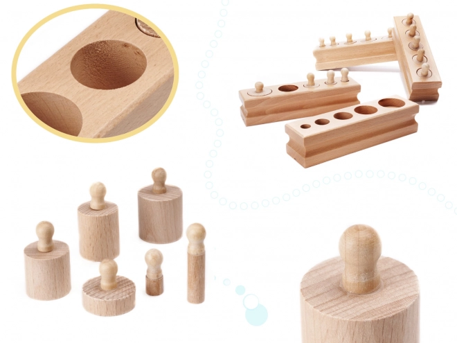 Montessori Wooden Cylindrical Weights Sorter