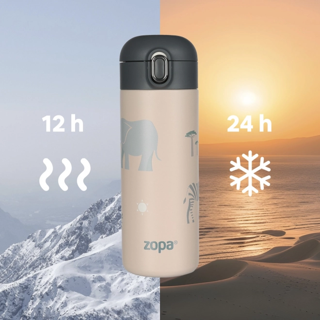 Insulated Water Bottle with Straw 400 ml Mountains