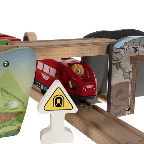 Wooden Train Set with Track for Children