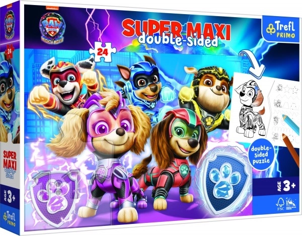 Paw Patrol Team in Action Double-Sided Maxi Puzzle 24 Pieces