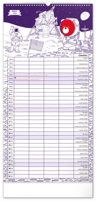 Family Planner Calendar with Teribear Illustrations 2025