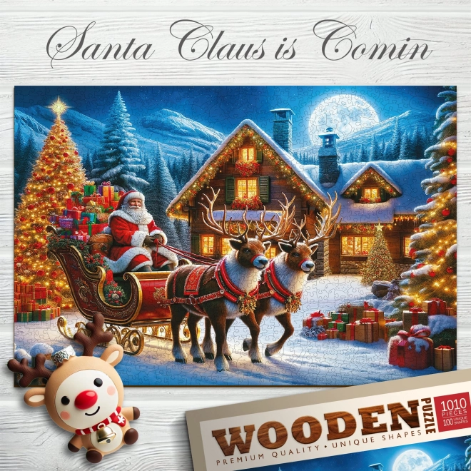 Wooden City Wooden Puzzle Santa Claus Comes