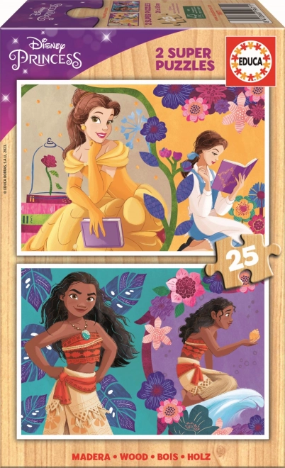 Educa Wooden Puzzle Disney Princesses Set