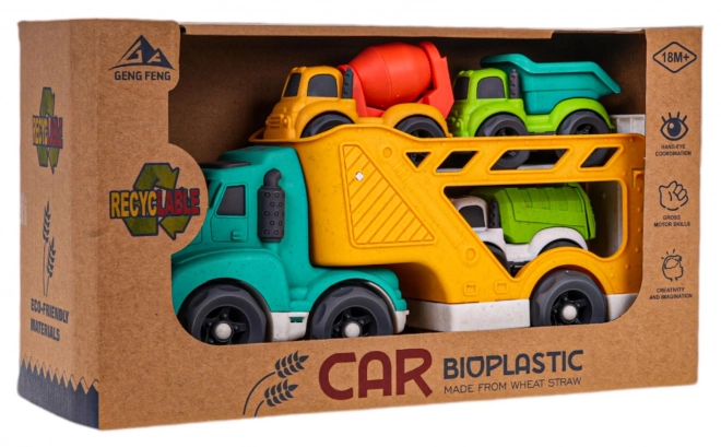 Eco Car Transporter Set with Toy Cars