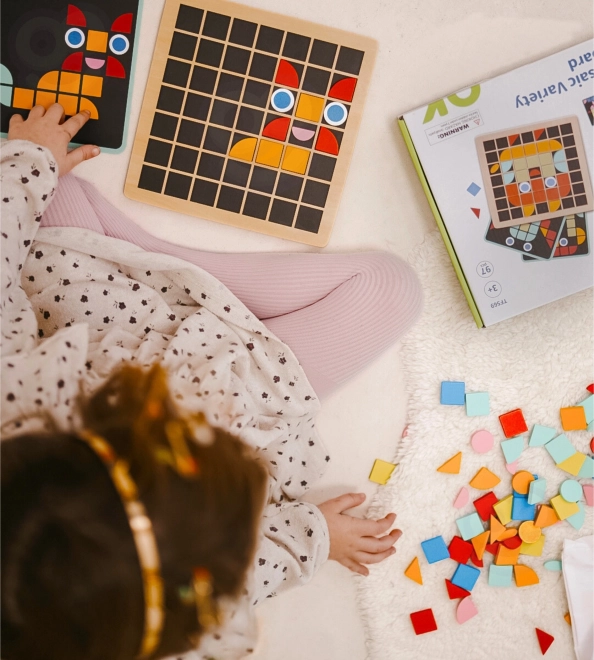 Dřevěná mozaika Tooky Toy Montessori