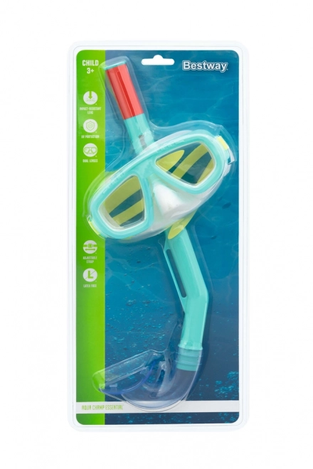 Bestway diving mask with green tube 24018