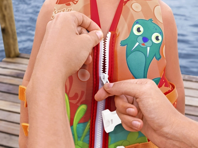 Children's Swim Vest with Walrus Design