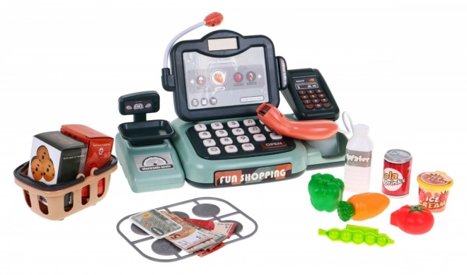 Interactive Cash Register for Kids with Scanner and Calculator