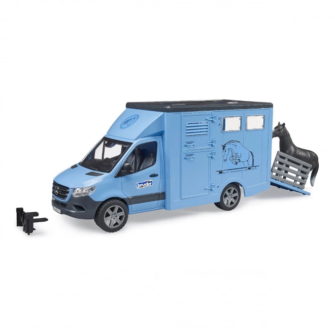 Animal Transport Truck MB Sprinter with Horse Figurine