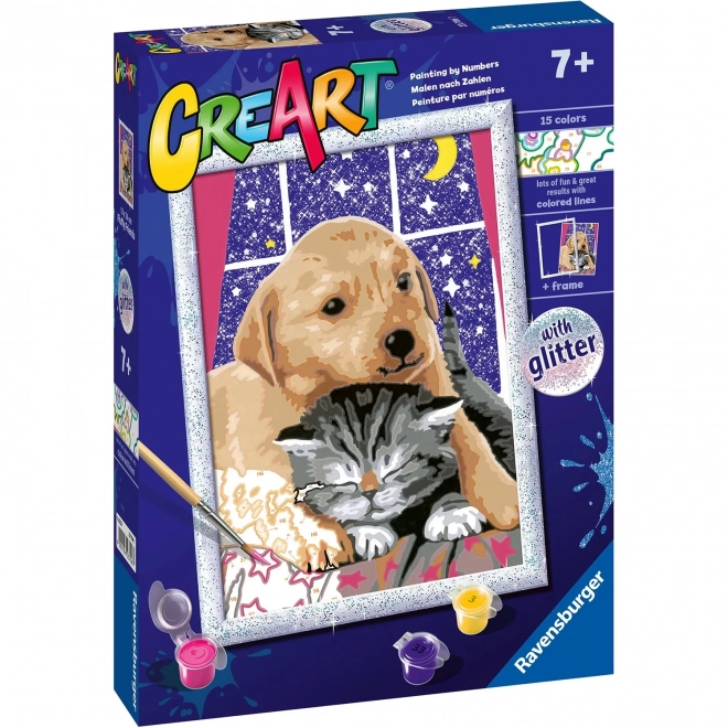 CreArt Fluffy Friends Paint by Numbers Kit