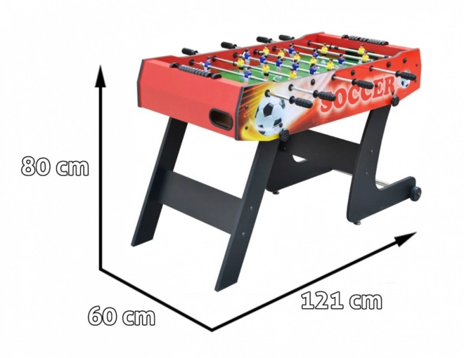 Table Football for Kids 6+ and Adults Red MDF + Folding Board