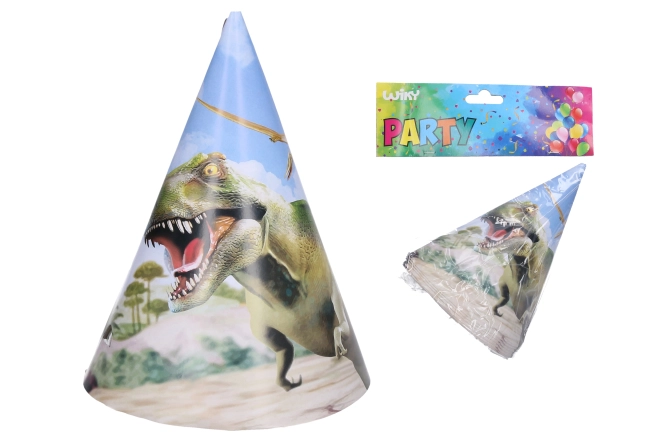 Party Hats with Dinosaur Theme