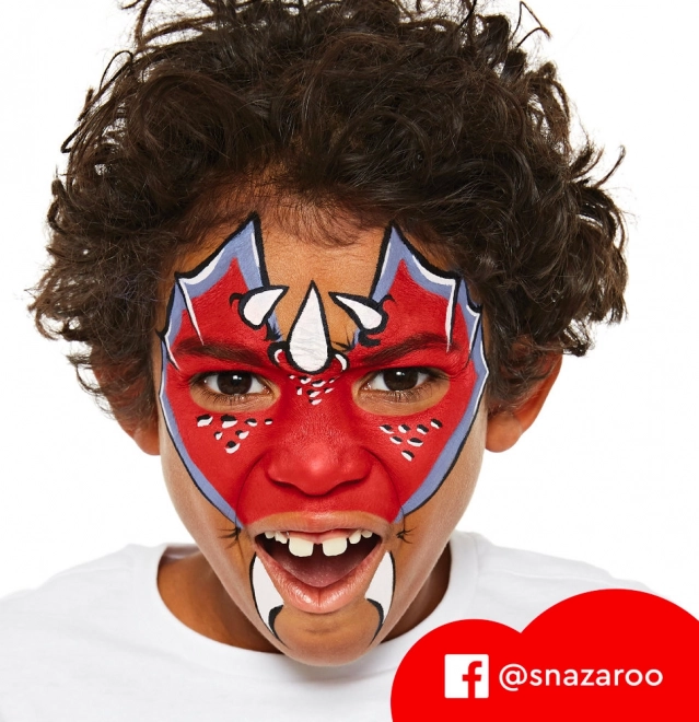 Snazaroo Face and Body Paint Set with Dragon and Dinosaur Stencils