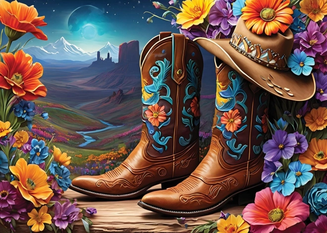 Puzzle Farmer Girl and Boots 2x500 pieces