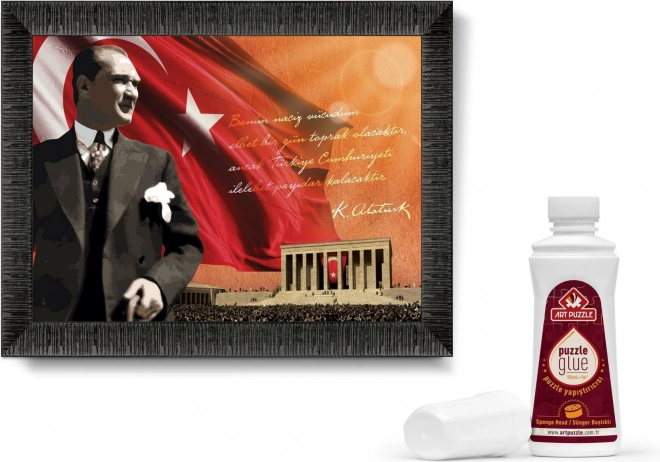 Atatürk and Anitkabir 1000 Piece Puzzle with Frame and Glue