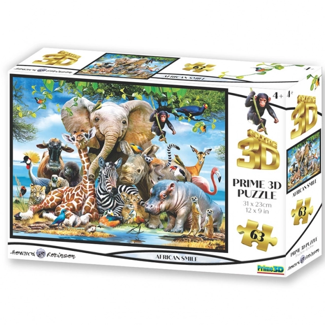 Prime 3D Puzzle African Smile