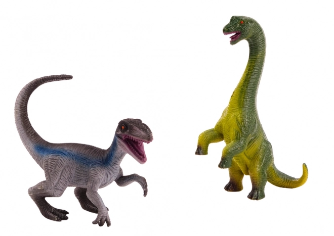 Dinosaur Figures Set Brachiosaurus Velociraptor 2 Pieces