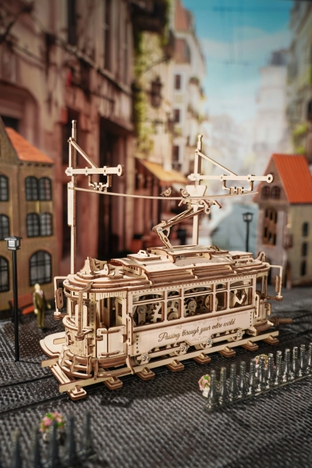 3D Wooden Mechanical Tram Puzzle