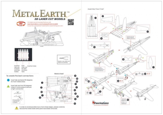 Metal Earth 3D Puzzle Mitsubishi Zero Fighter Jet