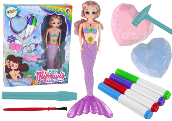 Mermaid Treasure Excavation DIY Set