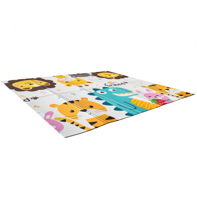 Double Sided Foldable Educational Foam Mat with Alphabet and Animals