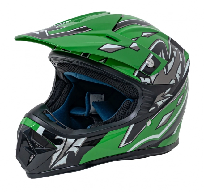 Kask na motocykl Enduro zelený