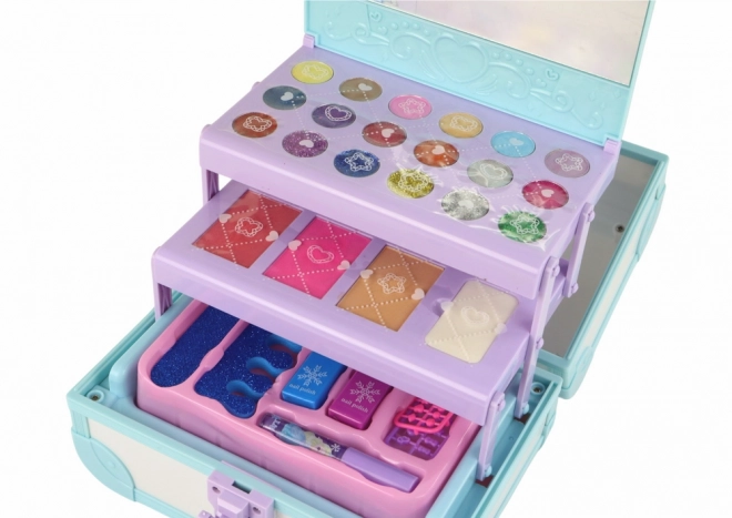 Beauty Set Makeup and Nail Kit in Blue Case