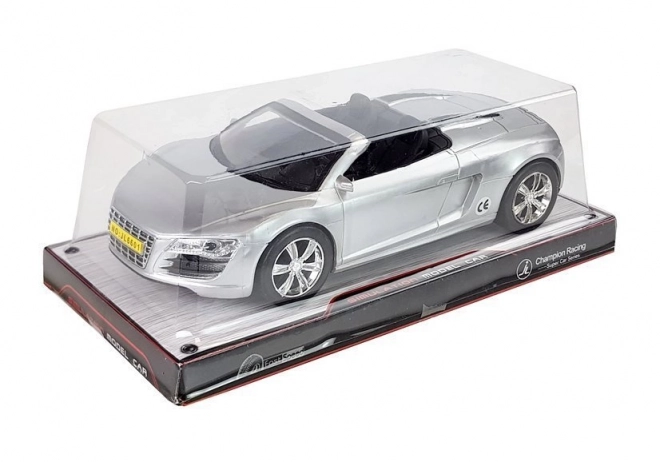 Friction-powered Convertible Toy Car Silver 1:18