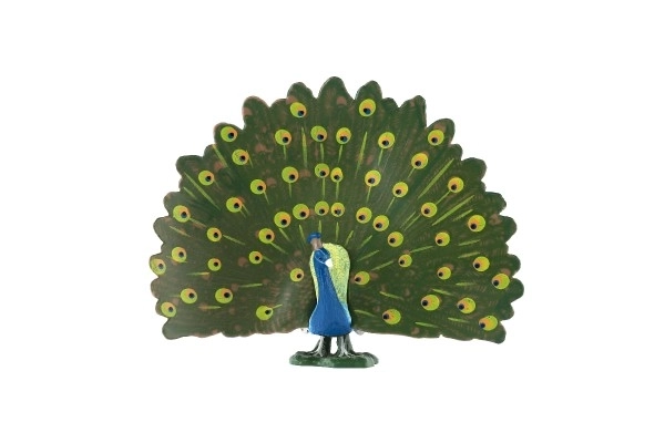 Peacock Figurine Plastic Toy 12cm