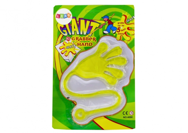 Yellow Sticky Hand Stretch Toy