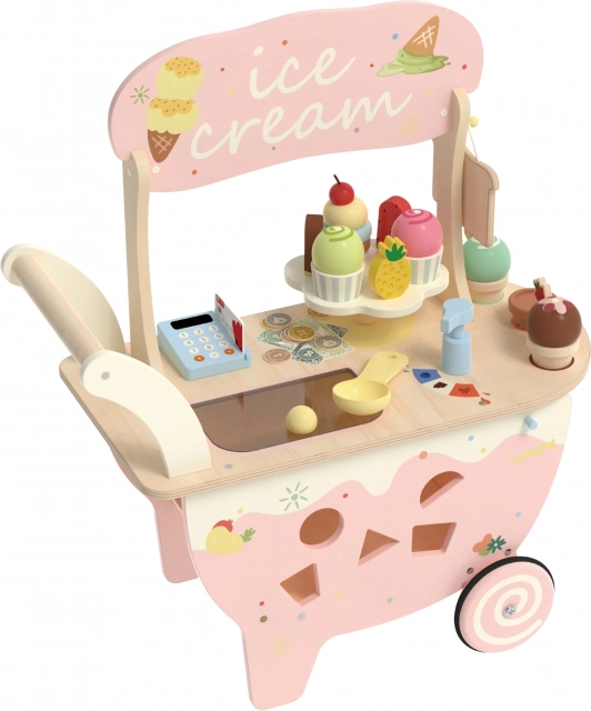 Classic World Holz Eiswagen 3 in 1 Wagen 40 el.