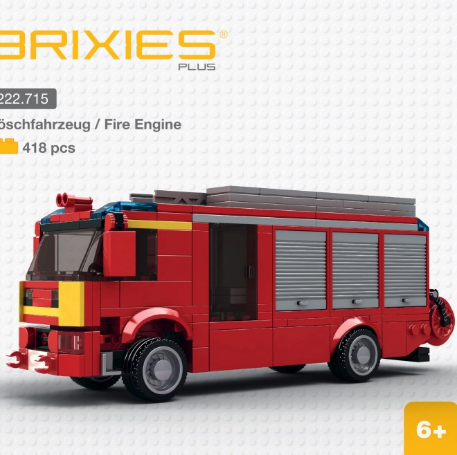 Brixies Plus Brandweerwagen bouwpakket