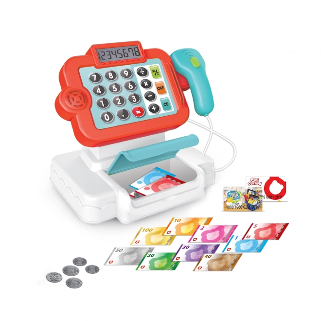 Mini store - cash register with shopping game - red