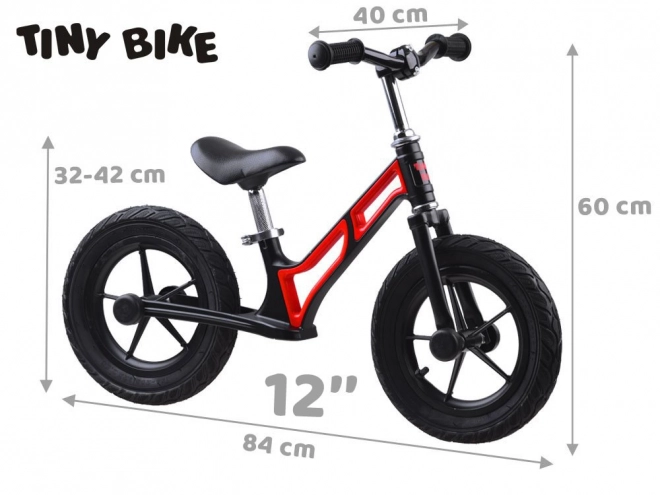 Balance Bike Tiny Bike with Rubber Wheels – Red