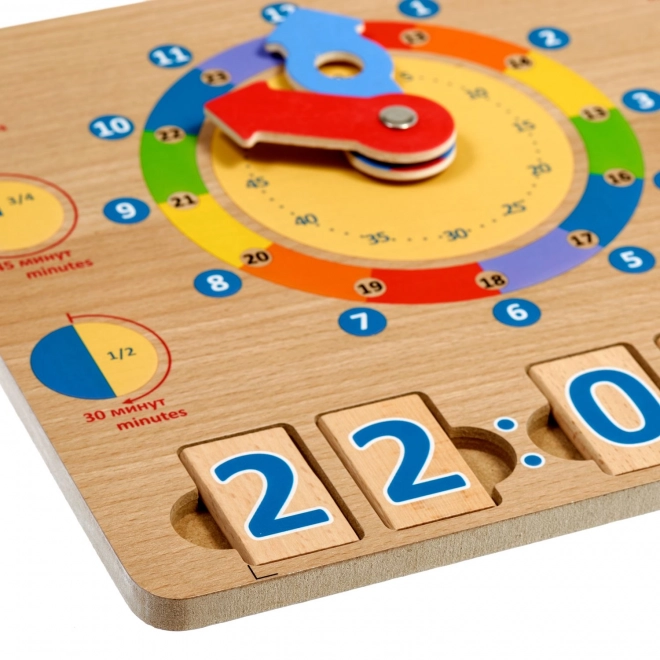 Educational Wooden Clock Learning Board