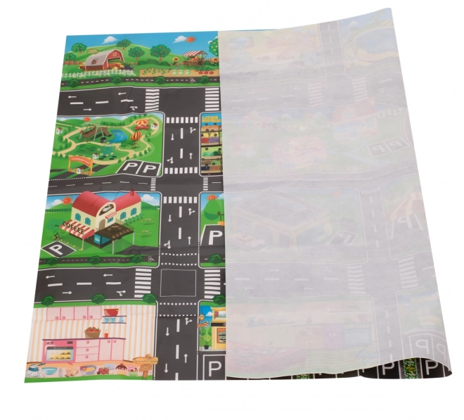 Waterproof Play Mat with City Roads and Traffic Signs