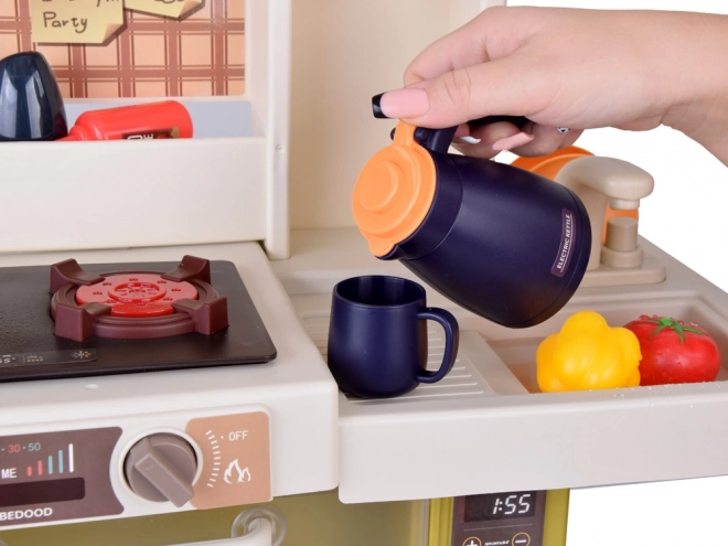 Interactive Play Kitchen with Refrigerator and Dishwasher