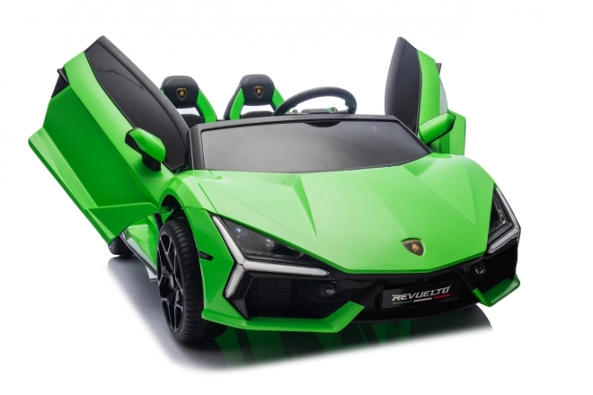 Elektrické auto lamborghini revuelto zelené