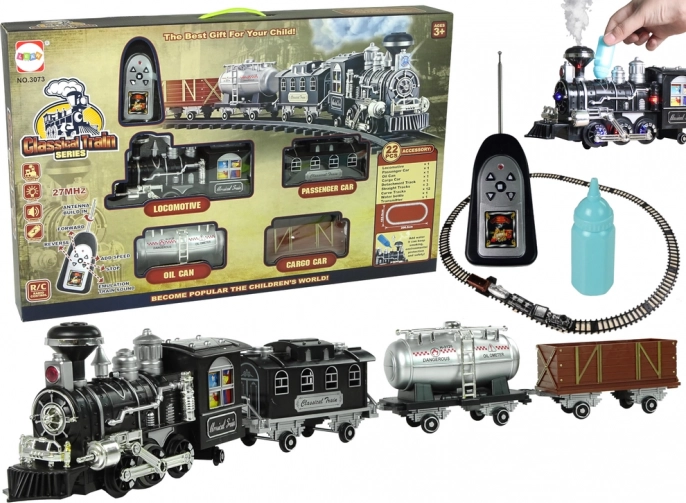 Large Train Set with Track Sounds Lights and Smoke via Remote Control