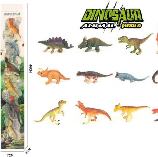 Set van 6 Plastic Dinosaurussen in Blister