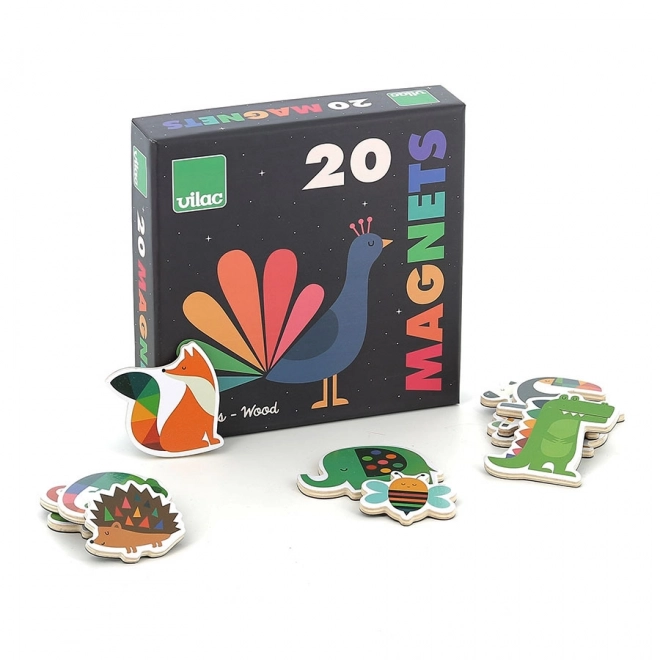 Vilac Rainbow Animal Magnets Set