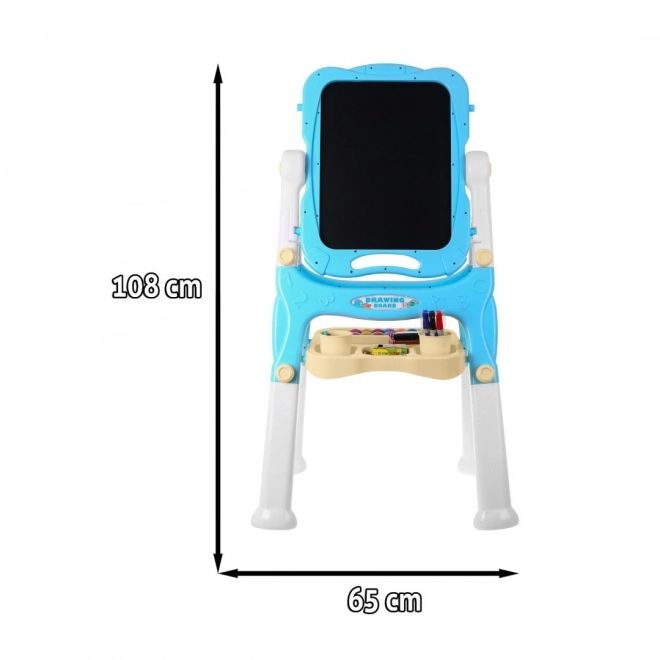 Large Double-Sided Children's Easel Blue