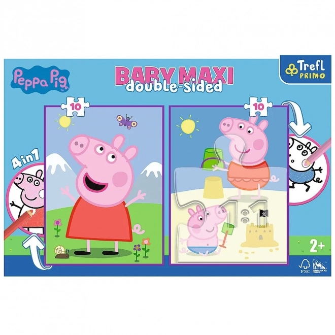 Trefl Double-Sided Puzzle Peppa Pig Hello Baby Maxi