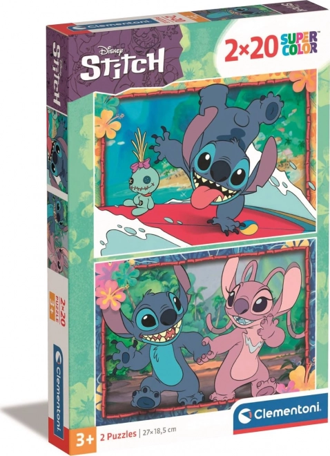 Stitch 2x20 Piece Puzzle Set