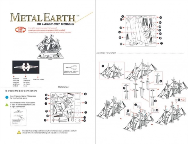 3D Puzzle Golden Hind Ship by Metal Earth